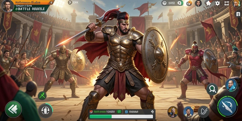Gameplay seru 55RK dalam pertandingan Battle Royale.