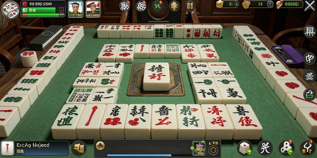 Tampilan gameplay menarik dalam permainan Mahjong 99RP.