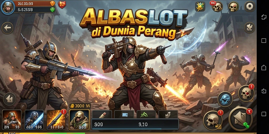 Tangkapan layar menampilkan aksi pertarungan yang intens di ALBASLOT.