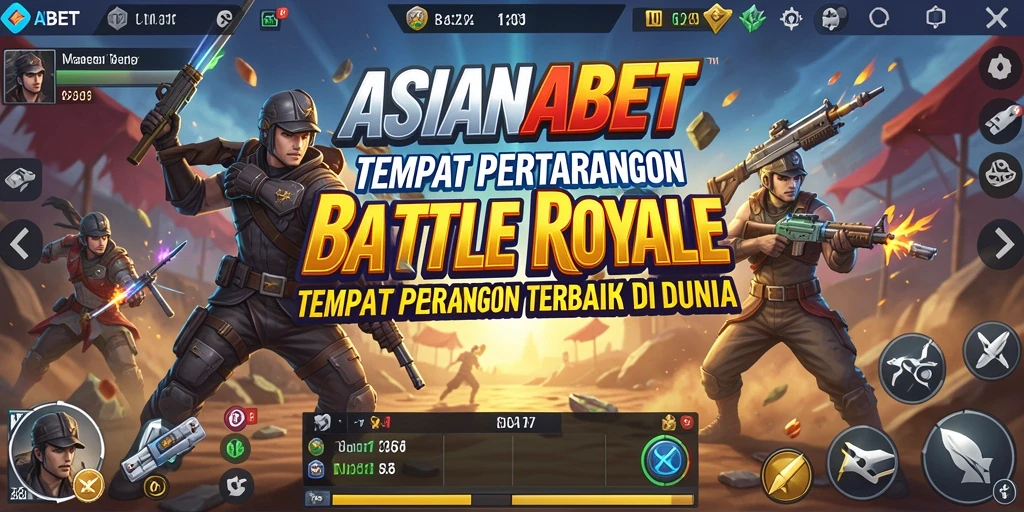 Screenshot ASIANABET menampilkan aksi intens di arena Battle Royale.