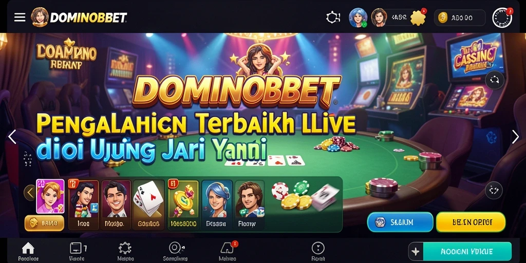 Tampilan menarik dari gameplay Live Casino di DOMINOBET