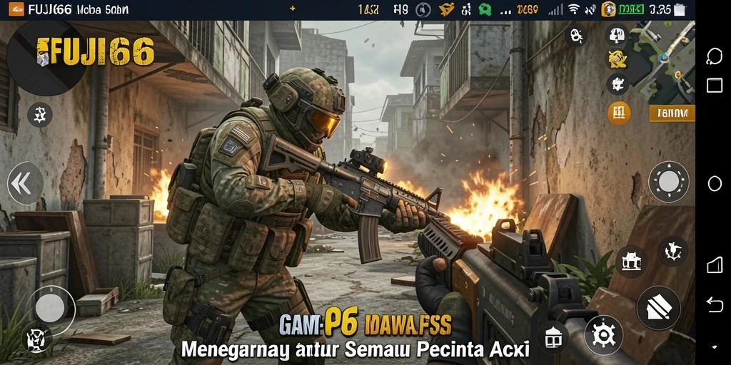 Tampilan menarik dari gameplay FUJI66 yang penuh aksi FPS.