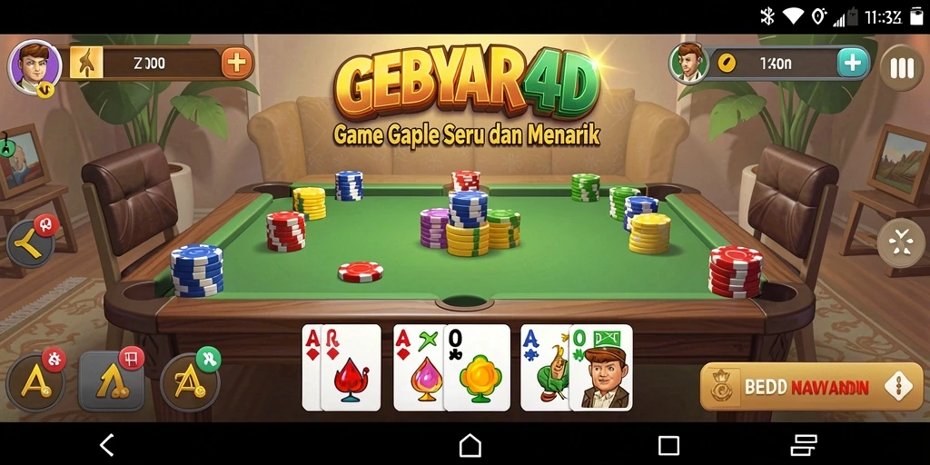 Tampilan gameplay seru Gaple di GEBYAR4D.