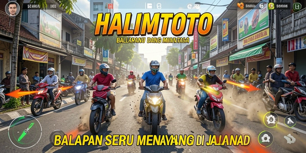 Tampilan menarik dari balapan seru di HALIMTOTO.