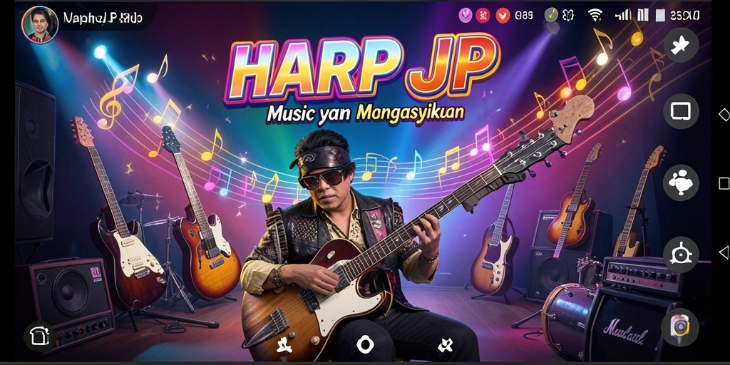 Tampilan menarik dari gameplay HARAPJP yang penuh warna.