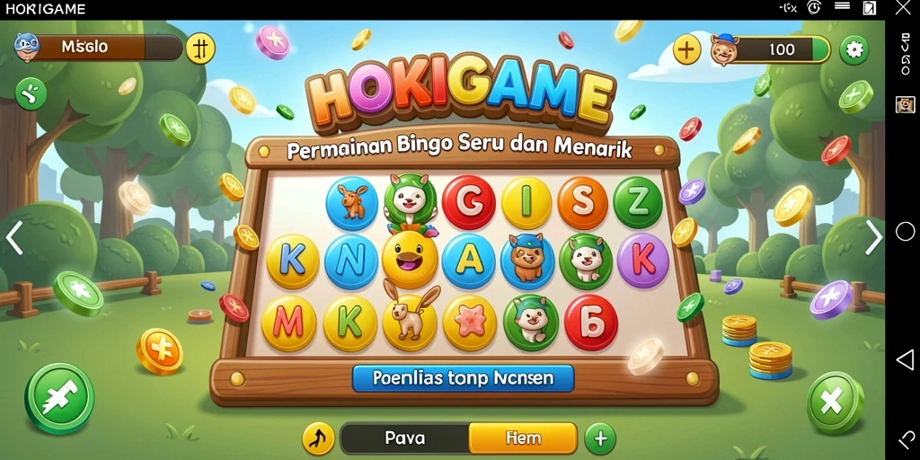 Tampilan gameplay seru dari HOKIGAME Bingo yang mendebarkan.