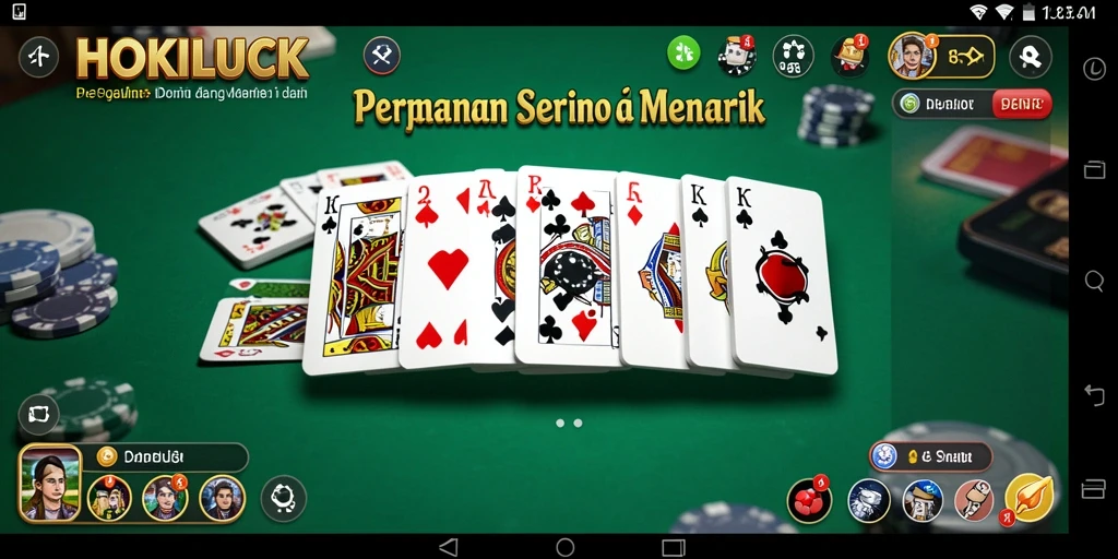Tampilan gameplay menarik dari HOKILUCK dalam permainan Domino.