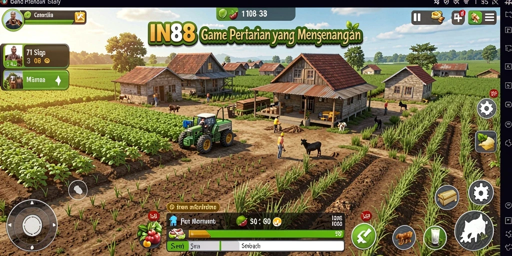 Gameplay seru bertani di IN88 dengan teman-teman.