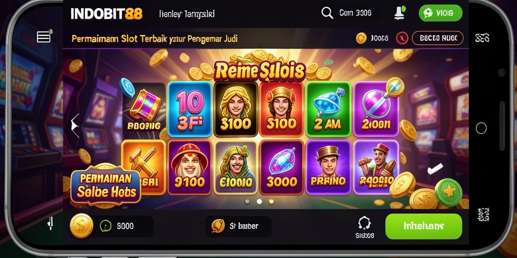 Screenshot permainan INDOBIT88 yang menampilkan serunya bermain Slot.