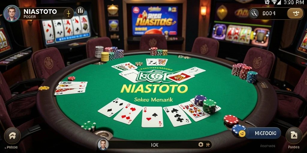 Gameplay Poker yang seru dan mendebarkan di NIASTOTO.