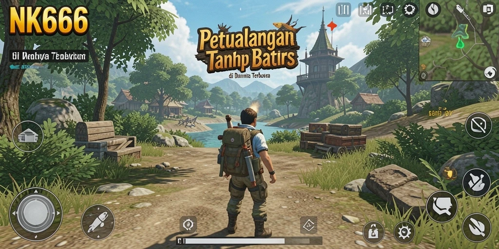 Screenshot menunjukkan kebebasan menjelajahi dunia terbuka NK666.