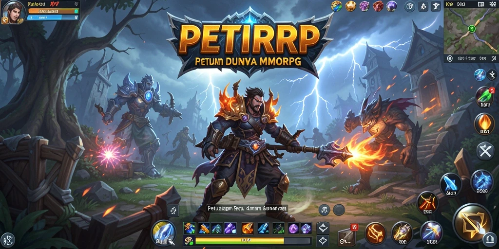Screenshot dari gameplay PETIRRP yang menampilkan aksi seru di dunia MMORPG.