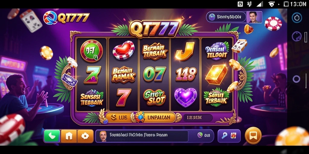 Screenshot QT777 menampilkan gameplay Slot yang mendebarkan.