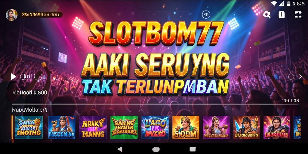 Tampilan gameplay seru dan penuh aksi dari SLOTBOM77.
