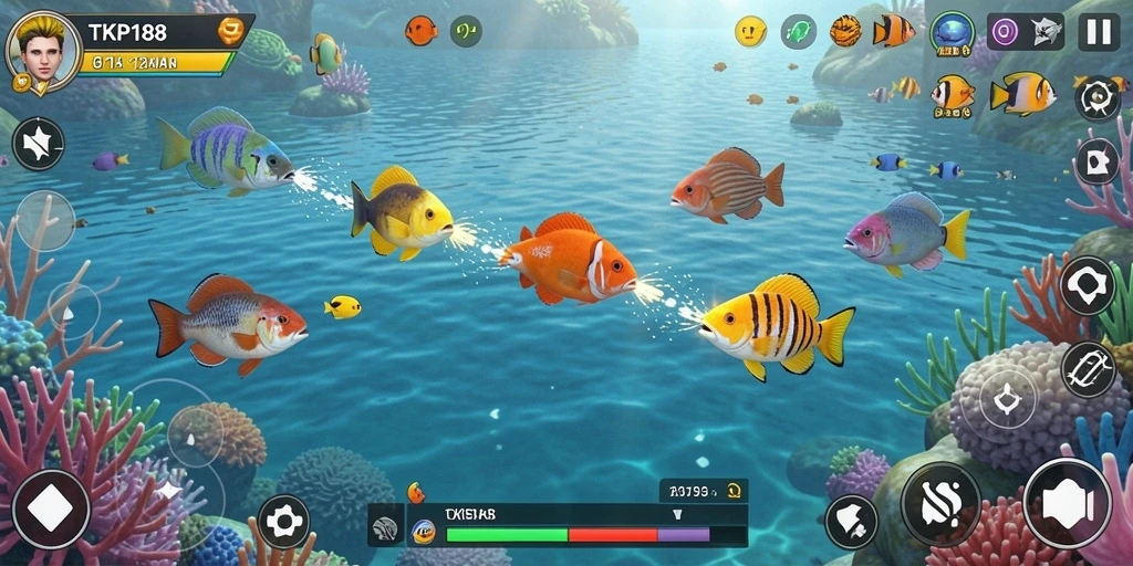 Tampilan gameplay Tembak Ikan yang menegangkan dan seru.