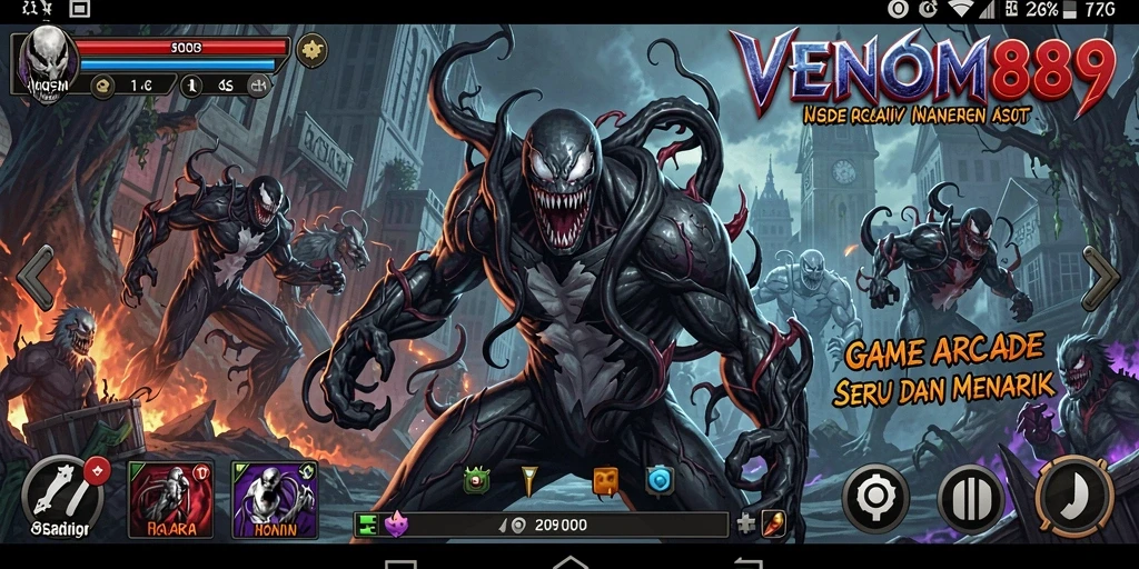 Tampilan gameplay seru dan penuh aksi dari VENOM889.