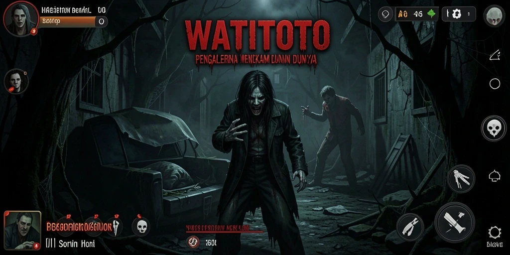 Tangkapan layar WATITOTO menampilkan suasana horor yang menegangkan.