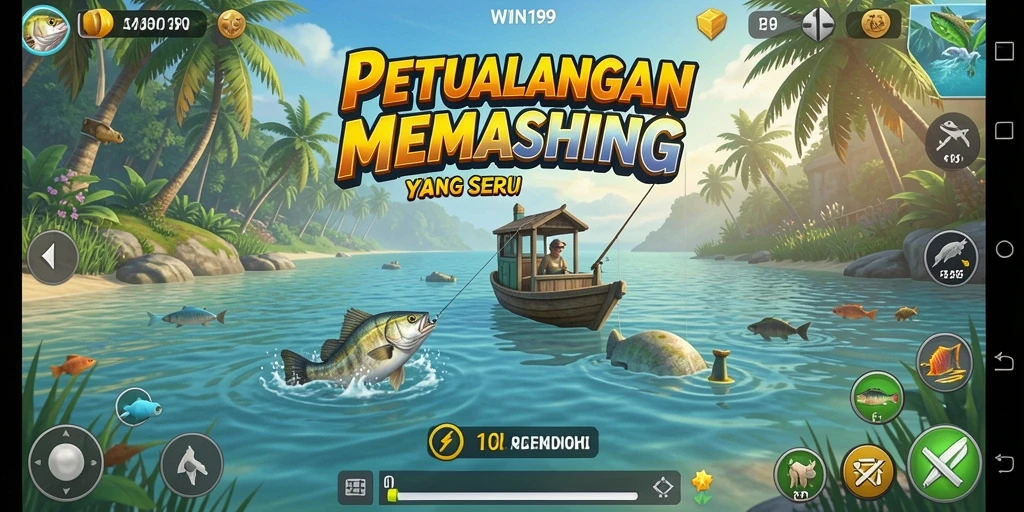 Tangkapan memancing yang spektakuler dalam gameplay WIN199.