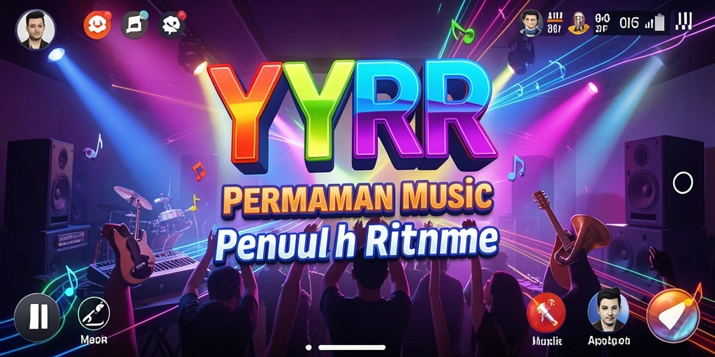Tampilan gameplay YYRR yang menampilkan interaksi musik yang seru.